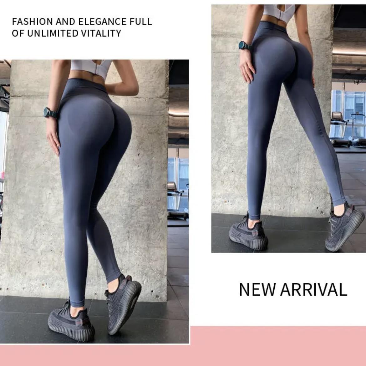 NCLAGEN Impact Leggings Women Seamless Sports Yoga Pants  Low Ribbed Band Gym clothes Fitness Workout wear Scrunch Bum Tights