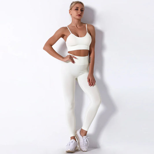 Female Yoga Set Ensemble Seamless Sexy Sport Suit Women Sportswear Leggings Fitness Workout Gym Wear Running Clothing Tracksuit