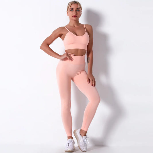 Female Yoga Set Ensemble Seamless Sexy Sport Suit Women Sportswear Leggings Fitness Workout Gym Wear Running Clothing Tracksuit