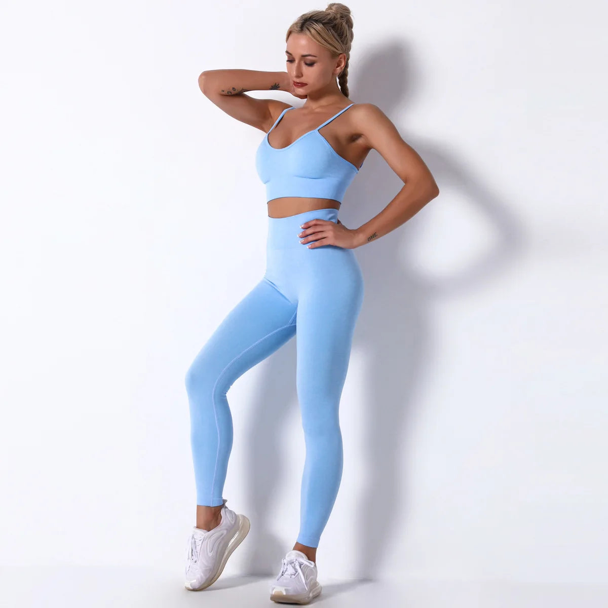 Female Yoga Set Ensemble Seamless Sexy Sport Suit Women Sportswear Leggings Fitness Workout Gym Wear Running Clothing Tracksuit